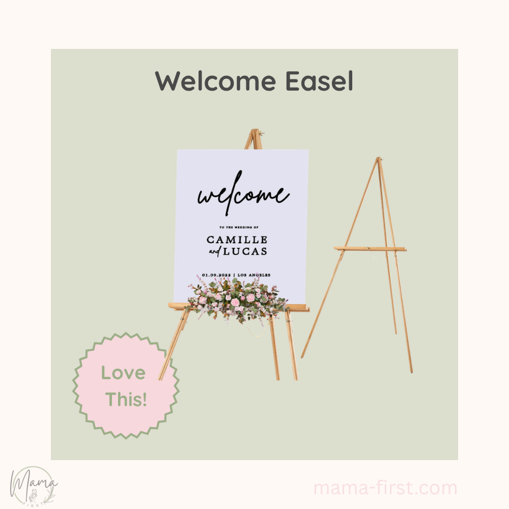 light wood tri-folding easel for welcome signs